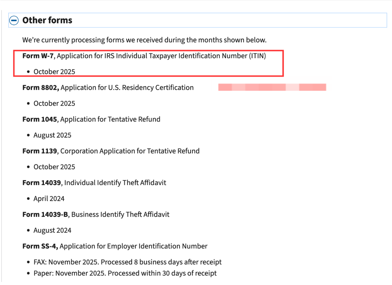 IRS processing status detail