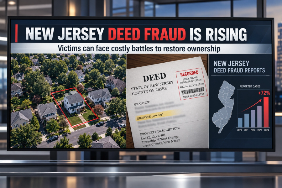New Jersey’s growing deed-fraud problem shows how seller impersonation and fraudulent property documents can create ownership disputes that leave legitimate homeowners facing costly and time-consuming restoration battles.