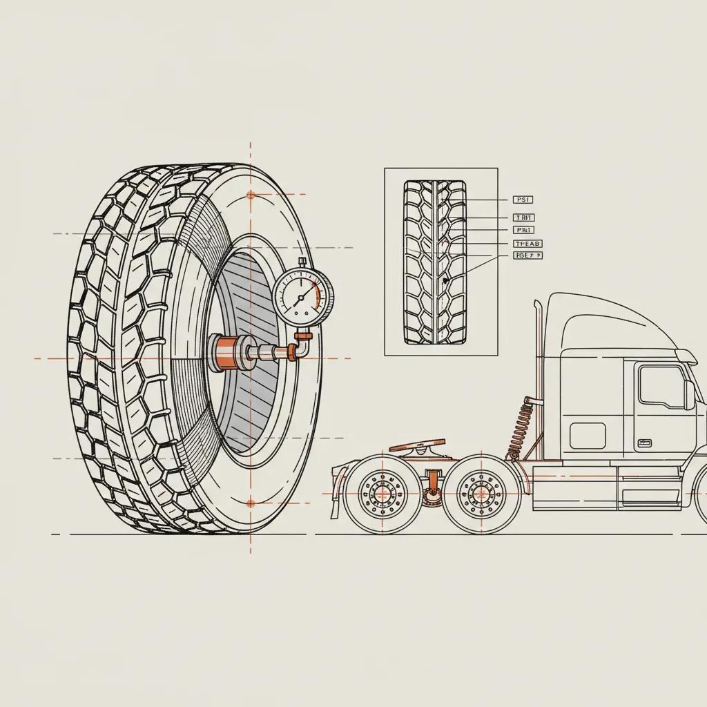 916 Truck Repair schematic illustration — Commercial Truck Tire Pressure: A Practical Guide