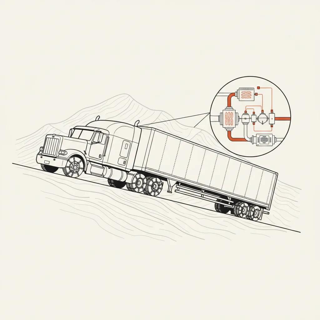 916 Truck Repair schematic illustration — Winter Truck Prep for the I-80 Sierra Corridor