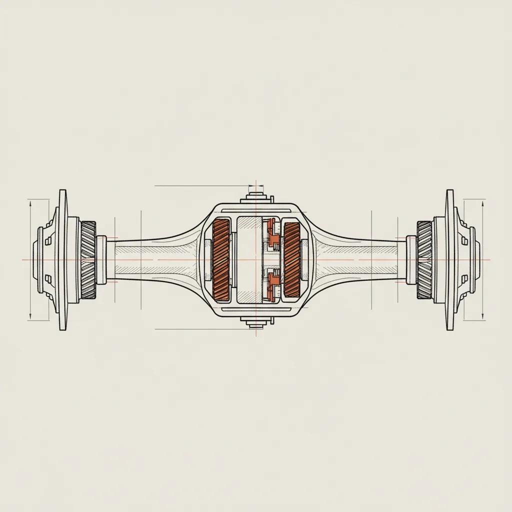 916 Truck Repair schematic illustration — Differential Noise on a Semi: What It Means and What to Do
