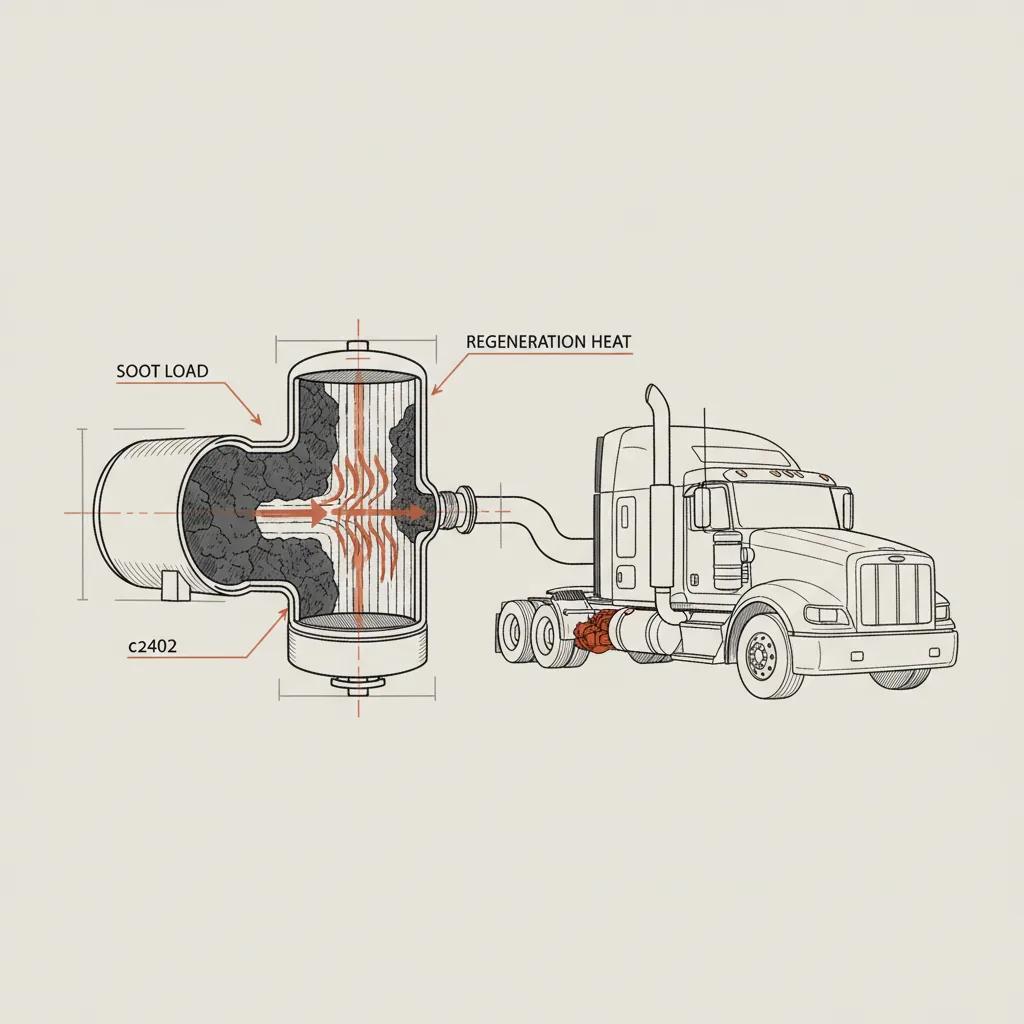 916 Truck Repair schematic illustration — Why a DPF Regen Won't Complete (and How to Fix It)