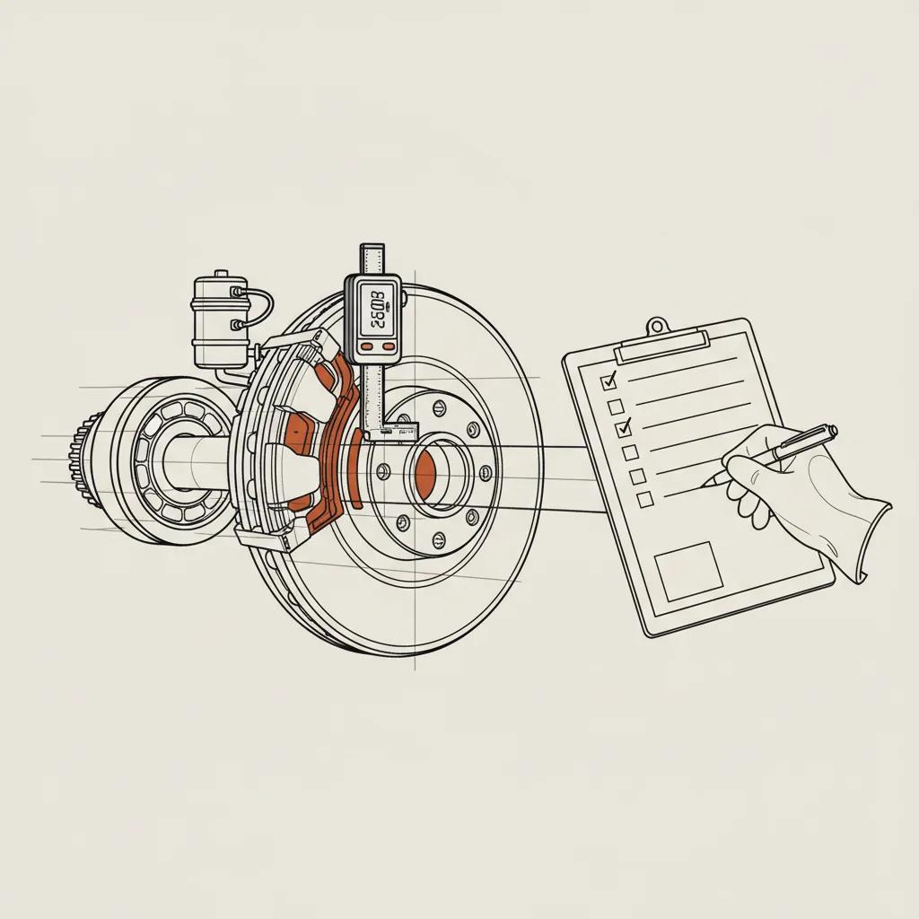 916 Truck Repair schematic illustration — DOT Brake Inspection Checklist for Trucks and Trailers