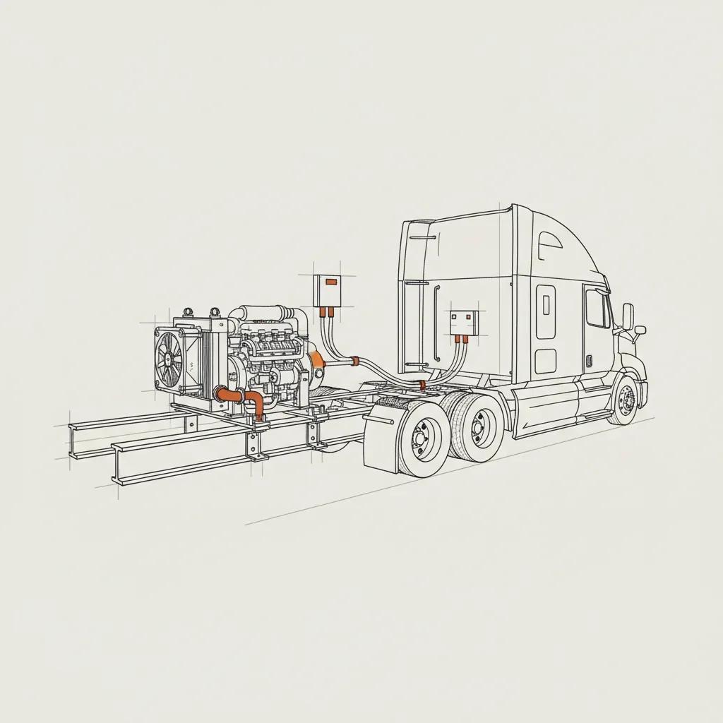 916 Truck Repair schematic illustration — APU Maintenance and Troubleshooting for Truckers