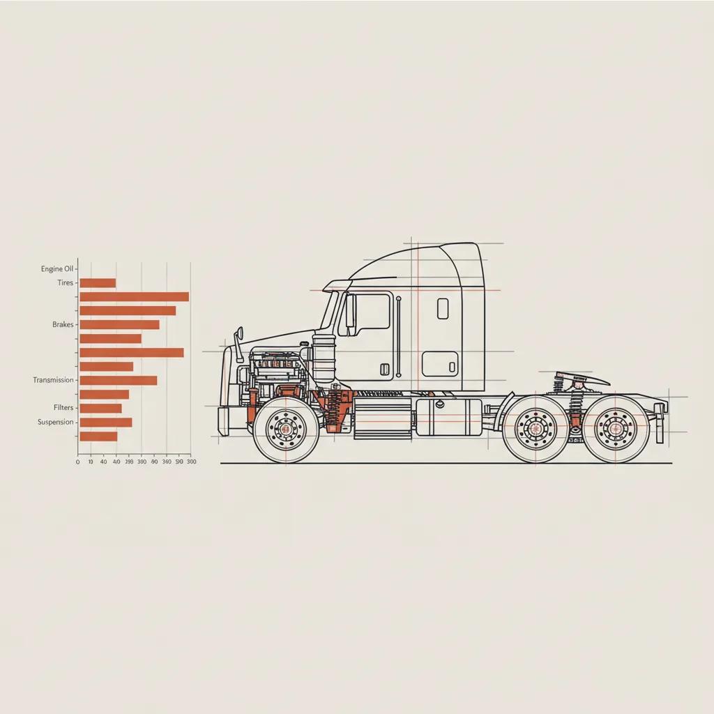 916 Truck Repair schematic illustration — Fleet Preventive Maintenance Intervals by Mileage: A PM-A/B/C Schedule