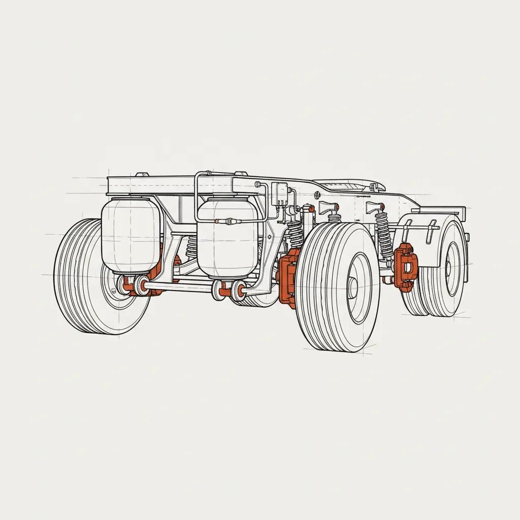 916 Truck Repair schematic illustration — Trailer Air Suspension Problems and How They're Repaired