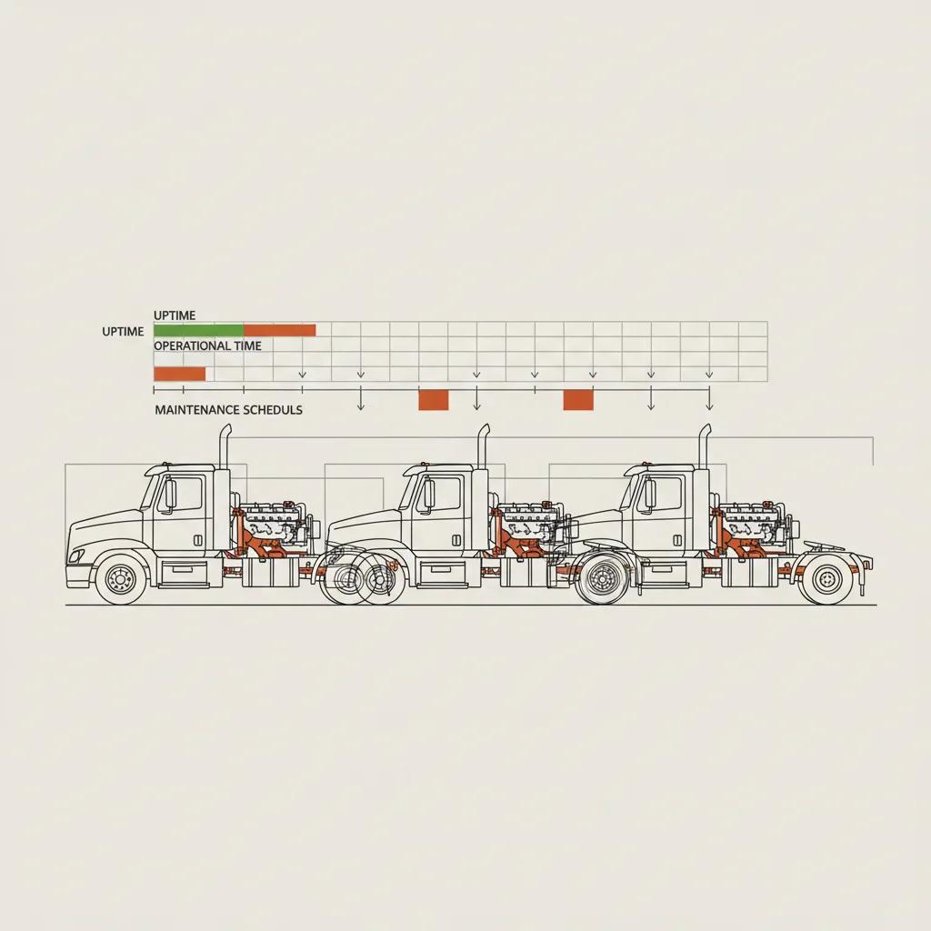 916 Truck Repair schematic illustration — How to Reduce Fleet Downtime: Proven Strategies for Trucking Operations