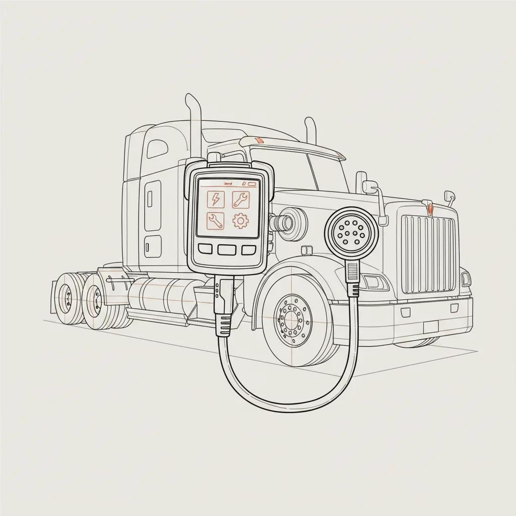 916 Truck Repair schematic illustration — Reading Diesel Fault Codes: A Fleet Owner's Guide