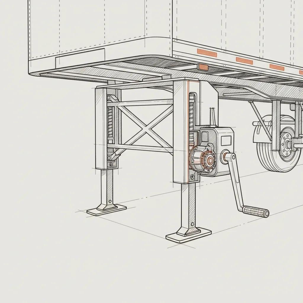 916 Truck Repair schematic illustration — Trailer Landing Gear: When Repair Is Needed