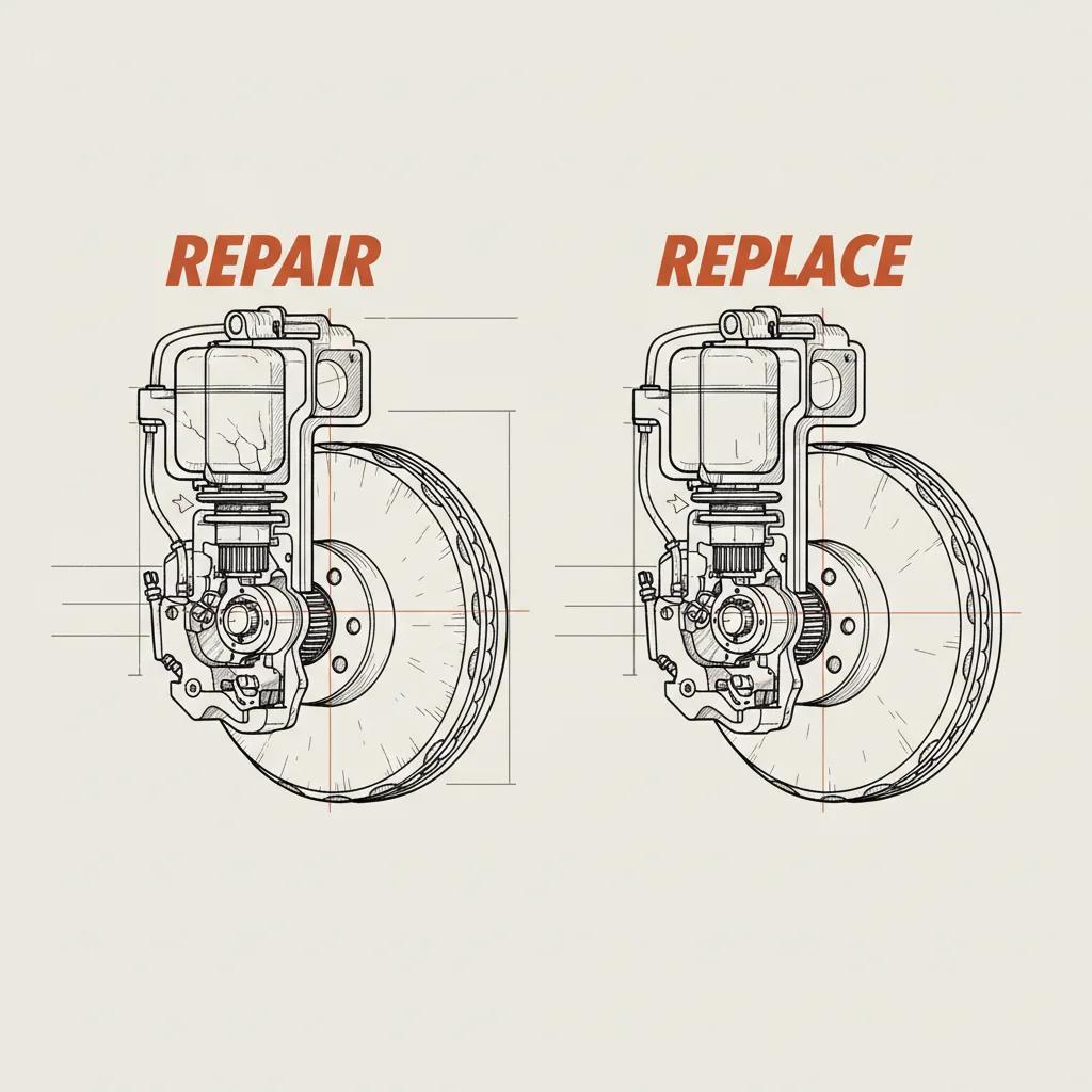 916 Truck Repair schematic illustration - Air Brake Repair vs. Replacement: A Cost Guide for Truck Operators