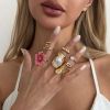 11 Light Gold Ring Set