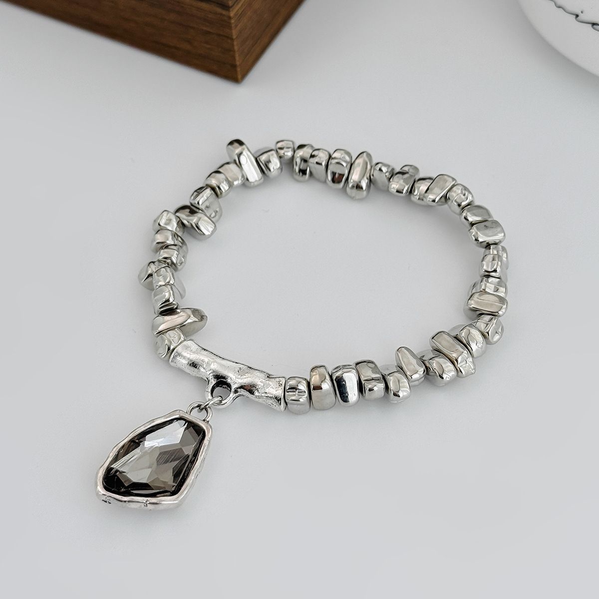 02 White K + Gray Bracelet