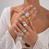 01 White K Ring Set
