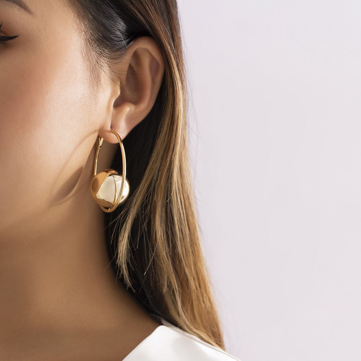 Simple Pearl Hoop Earrings - Yunhai Jewelry