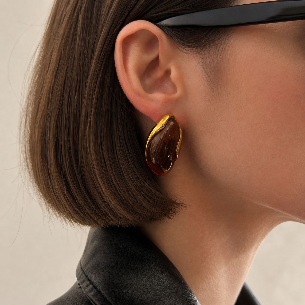 02 Gold + Amber Earrings