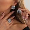 04 White K Ring + Earrings
