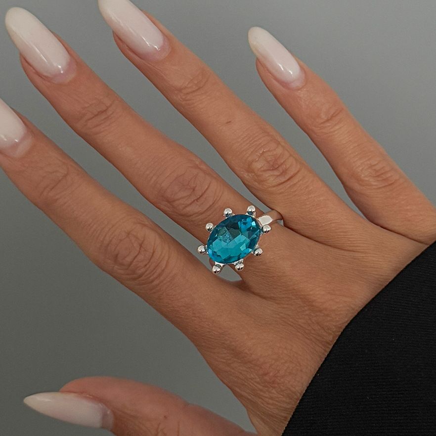 Silver + Sea Blue