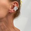 01 White K Earrings (Single Piece)