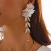 White earrings