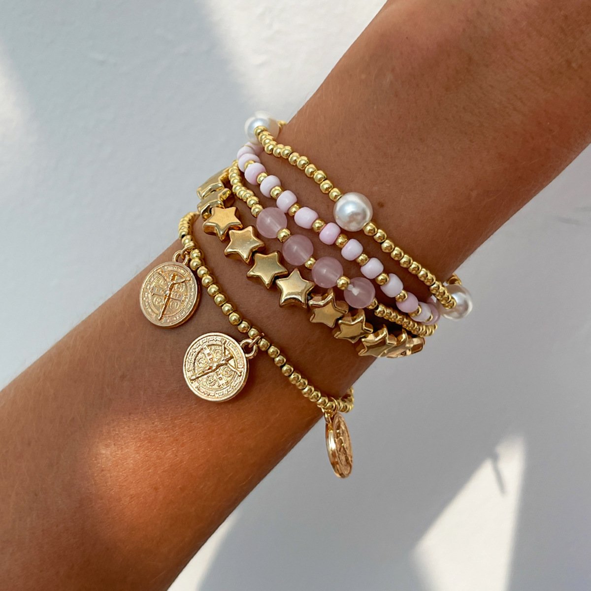 Five-pointed Star Minimalist 5-Piece Bracelet Set - Yunhai Jewelry