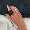 Two-Piece Mixed Color Ring Set