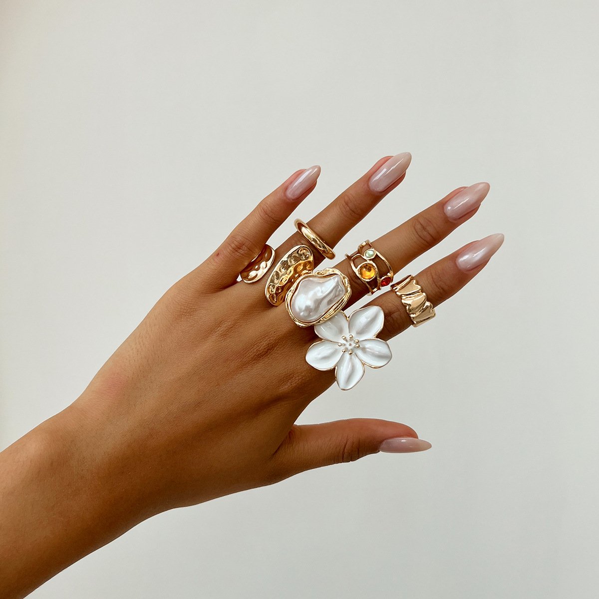 Light Gold Ring Set