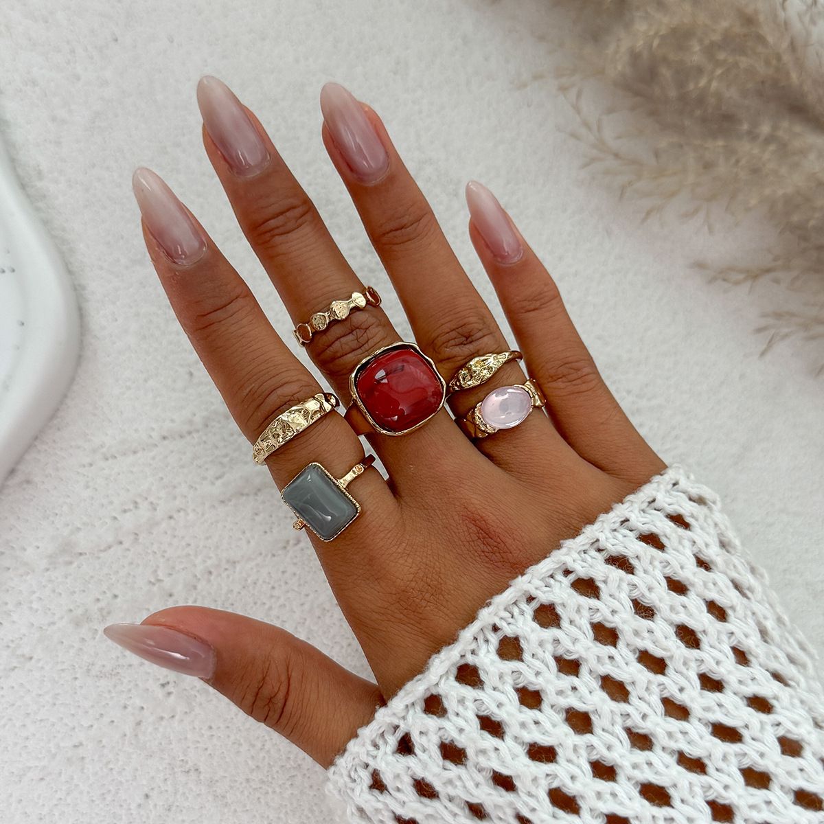 04 Light Gold Ring Set