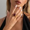 Light Gold + Burgundy Ring