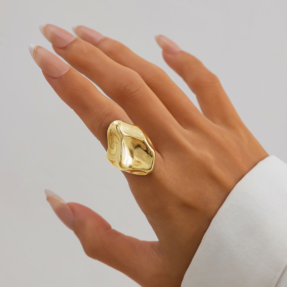 Simple Irregular Ripple Ring - Yunhai Jewelry