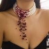 07 White K Necklace