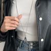 01 White K + Gray Necklace