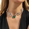 01 White K Necklace