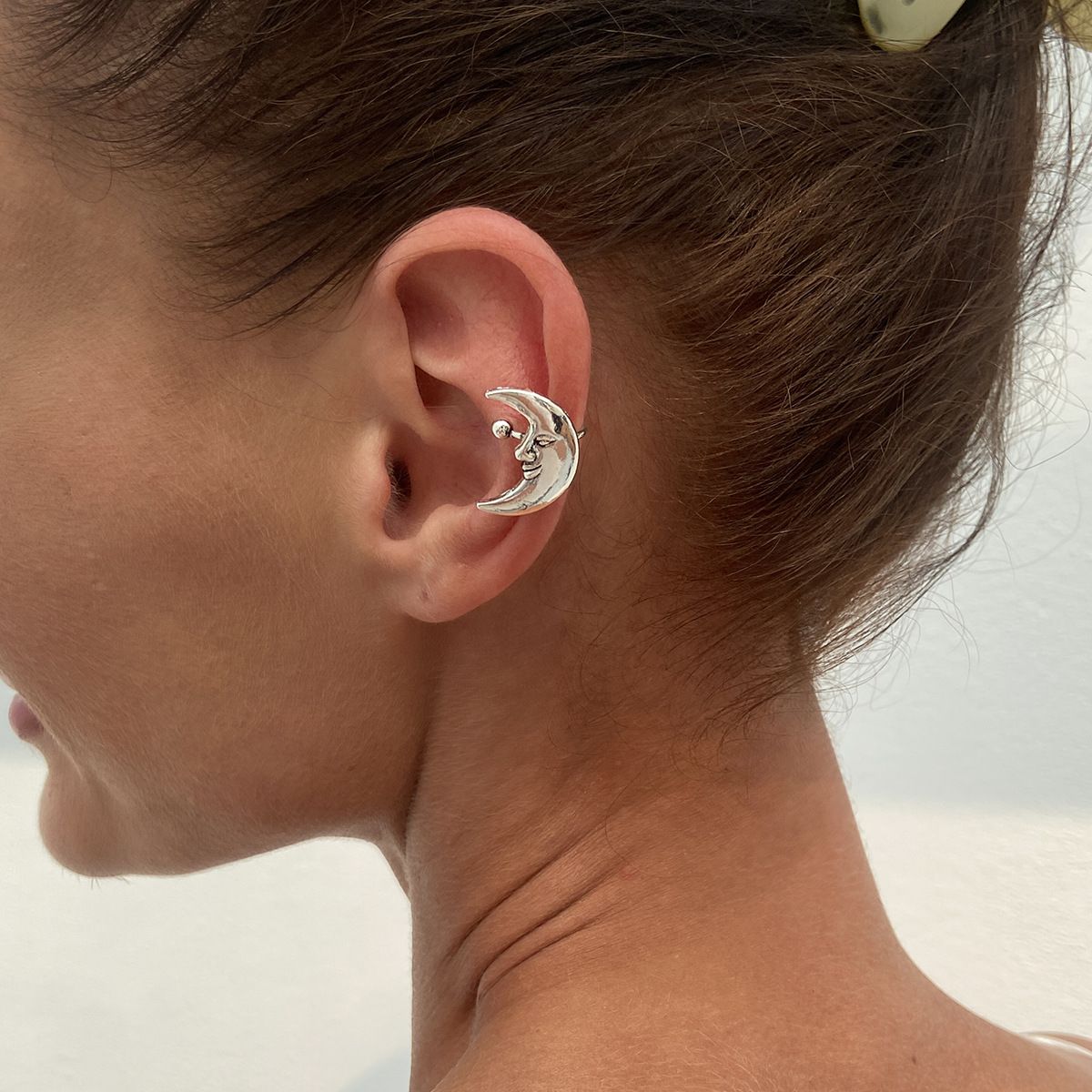 04 Antique Silver Ear Clip (Single Piece)