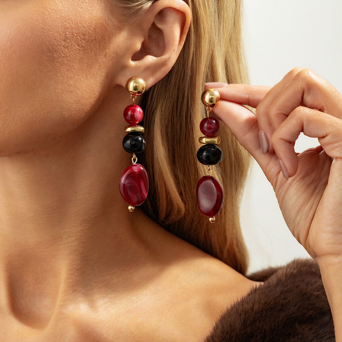 Golden + Wine Red