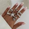 04 White K Ring Set