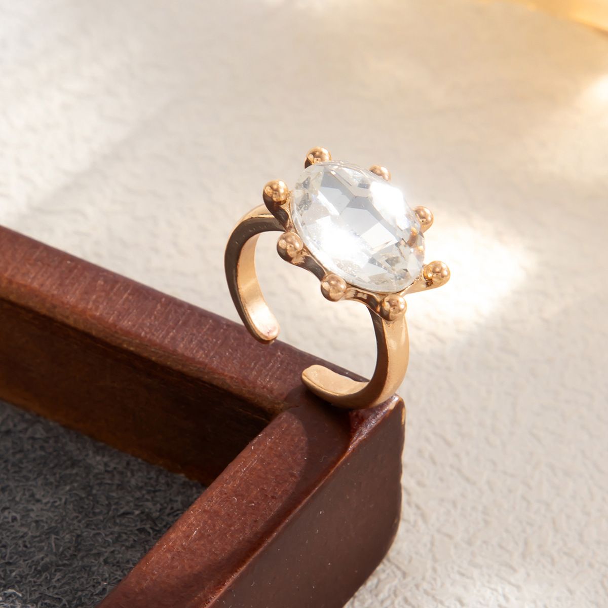 Claw-Set Full Eternity Diamond Open Ring - Yunhai Jewelry