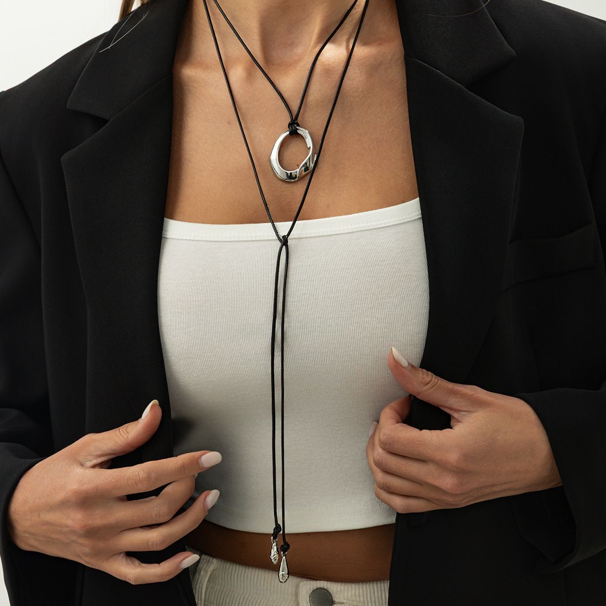 03 White K Necklace