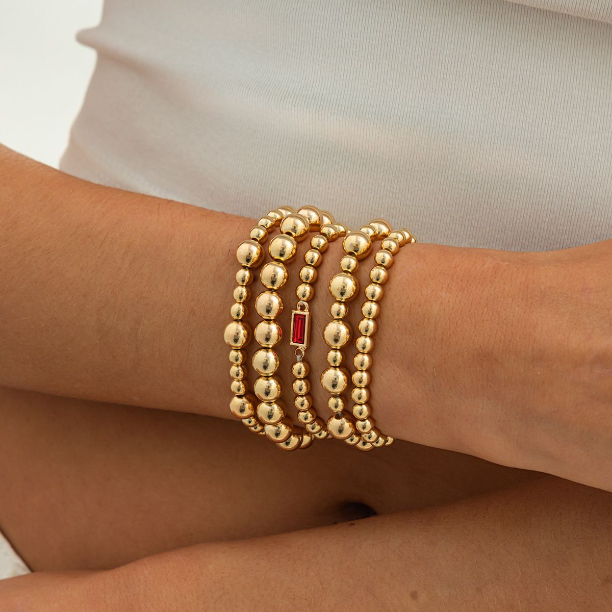 Irregular Layered Elastic Bracelet - Yunhai Jewelry