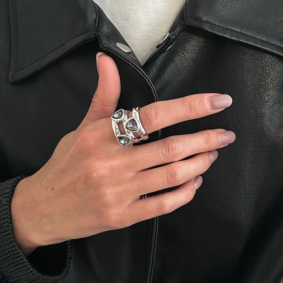 05 White K Ring