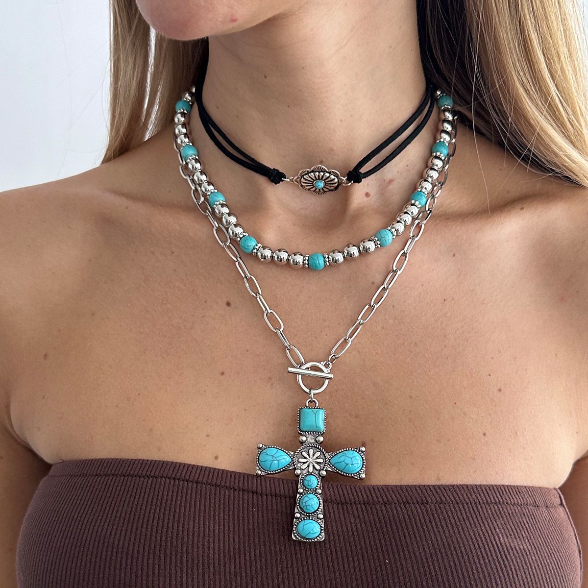 06 White K Necklace