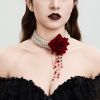 White K + Red Necklace