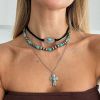 03 White K Necklace