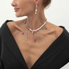 White K Necklace + Earrings