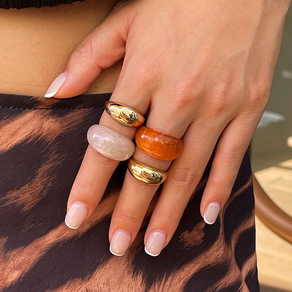 Light Gold Ring Set