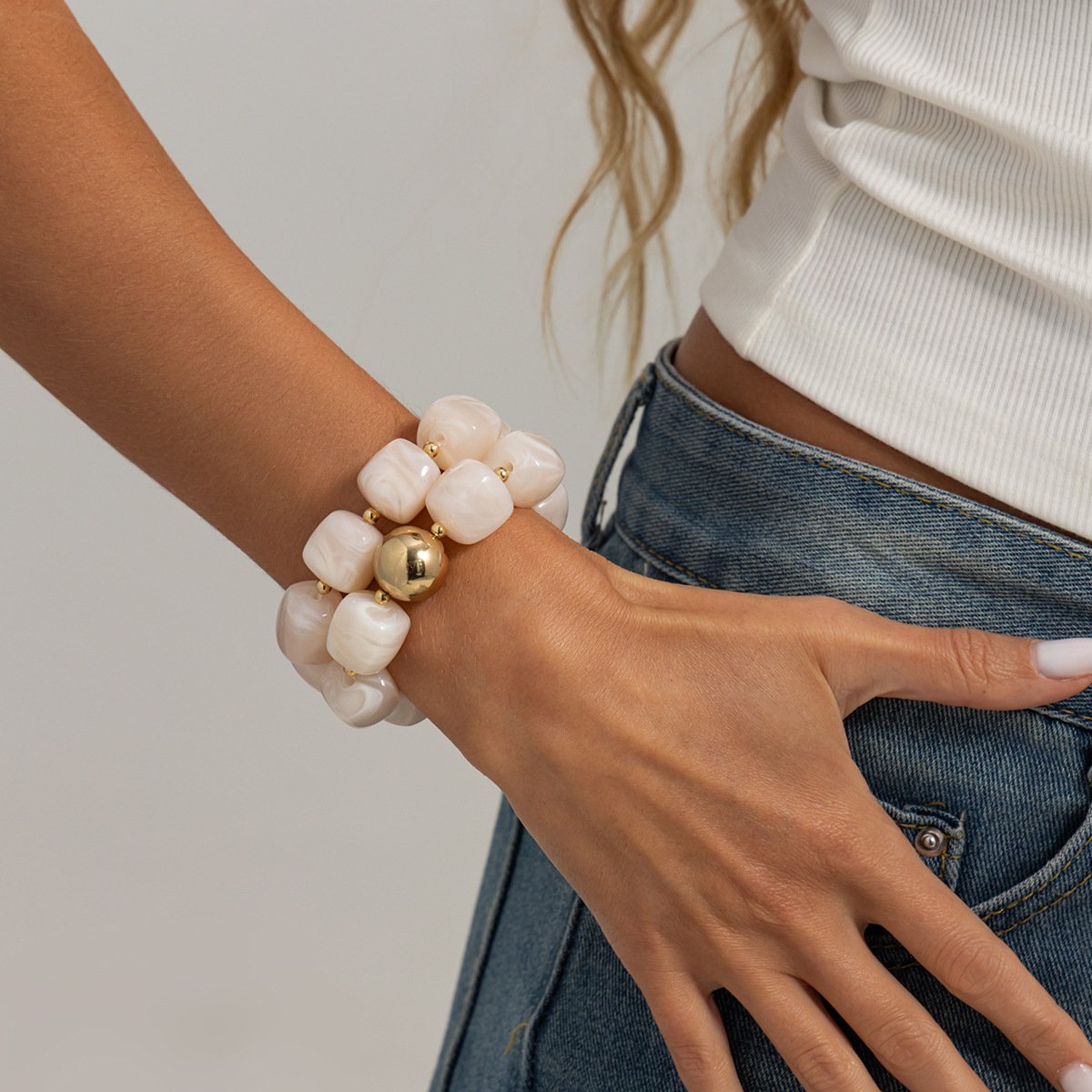 Gold + White