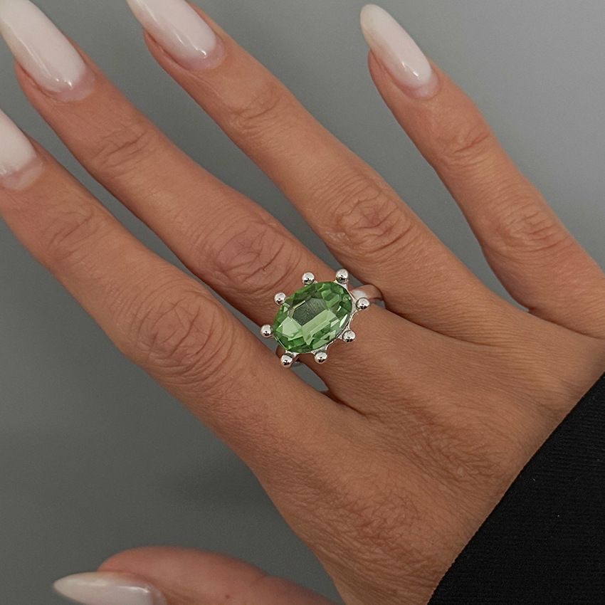 Silver + Grass Green
