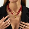 Gold and Red Necklace