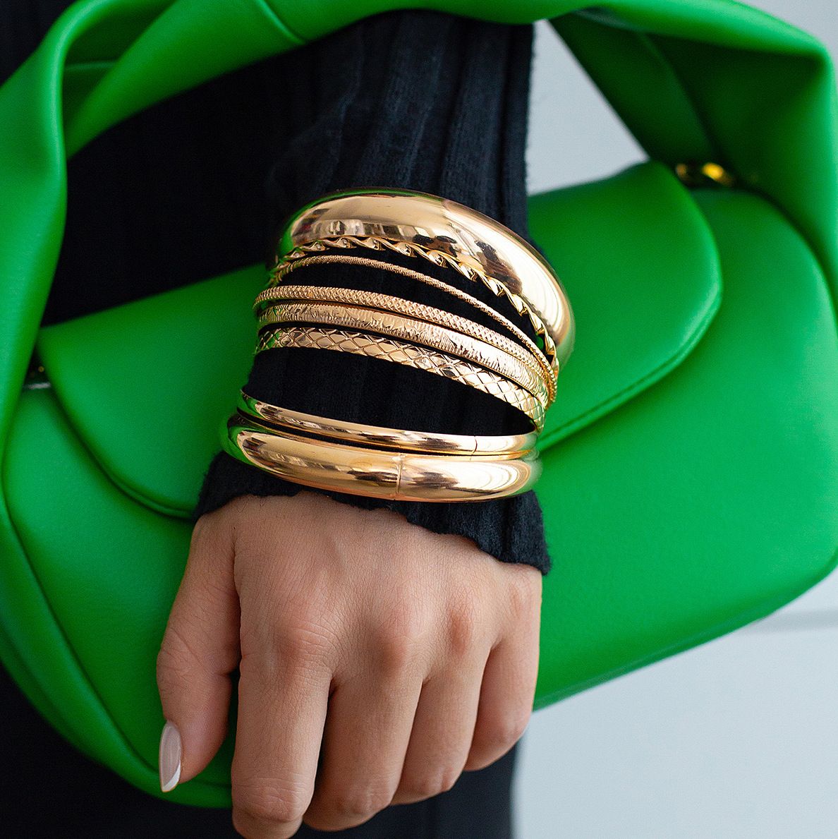 Fashion Arc Shiny Bracelet Set - Yunhai Jewelry