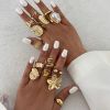 10 Light Gold Ring Set