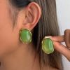 01 Gold + Green Earrings
